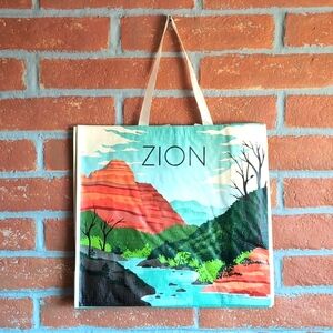 *NEW* T.J. Maxx Zion National Park Print Large Reusable Shopping Tote Bag 🛍️